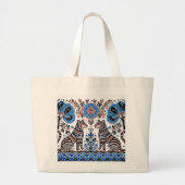 Grand Tote Bag simple peinture madhubani (Devant)