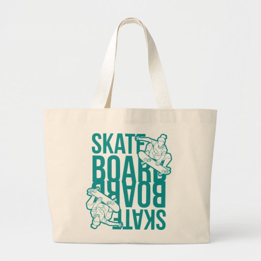Grand Tote Bag skateboard  (Devant)