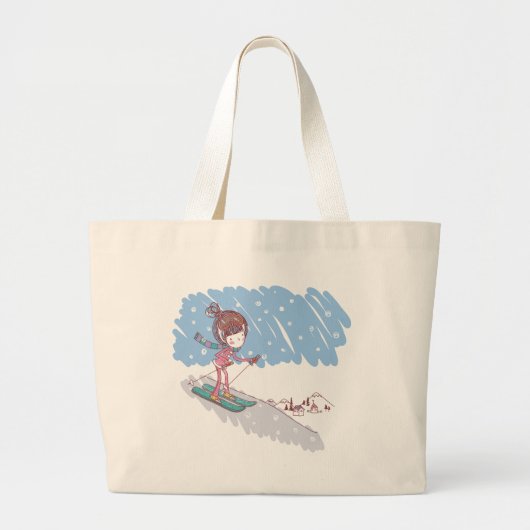 Grand Tote Bag Skiier mignon (Devant)