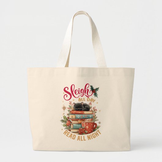 Grand Tote Bag Sleigh All Day Read All Night (Devant)