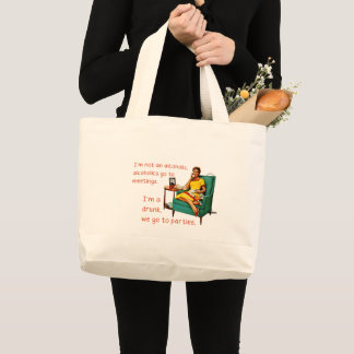 Grand Tote Bag SlipperyJoe socialisation boisson fête vintage fem