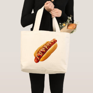 Grand Tote Bag SlipperyJoe's hot dog niché doucement pain jaune v