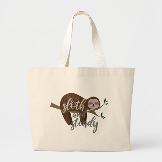 Grand Tote Bag Sloth et Steady (Devant)