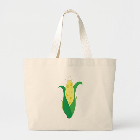 Grand Tote Bag Smiling Corn Husk (Devant)