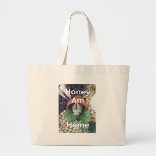Grand Tote Bag Snacking de lapin mignon (Devant)