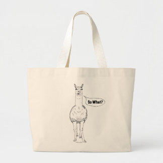 Grand Tote Bag "So What?" Llama Toto Bag