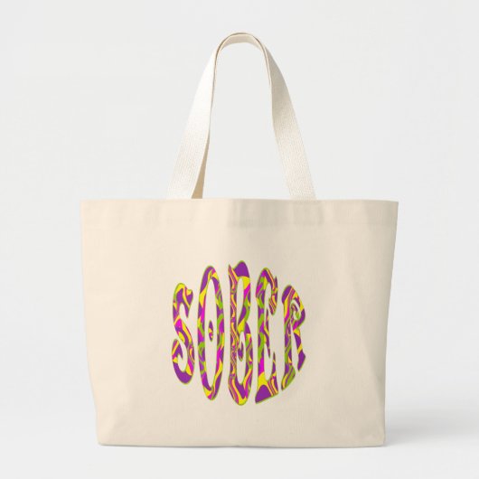 Grand Tote Bag SOBER Retro 60's Art Psychedelic (Devant)