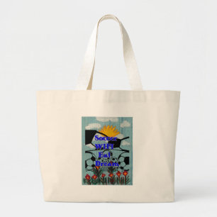 Grand Tote Bag Soccer WIFI Manger Rêve - Sport amusant Art Imprim