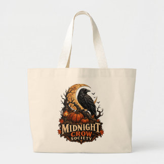 Grand Tote Bag Société corbeau de minuit Halloween gothique