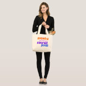 Grand Tote Bag Société du Pixel Sacré (Devant (modèle))