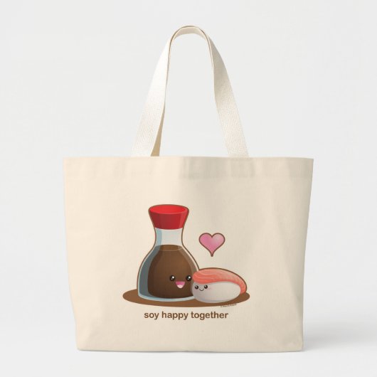 Grand Tote Bag Soja heureux (Devant)