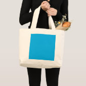 Grand Tote Bag Solid Cyan Blue Background | Summer Minimal Style (Devant (produit))