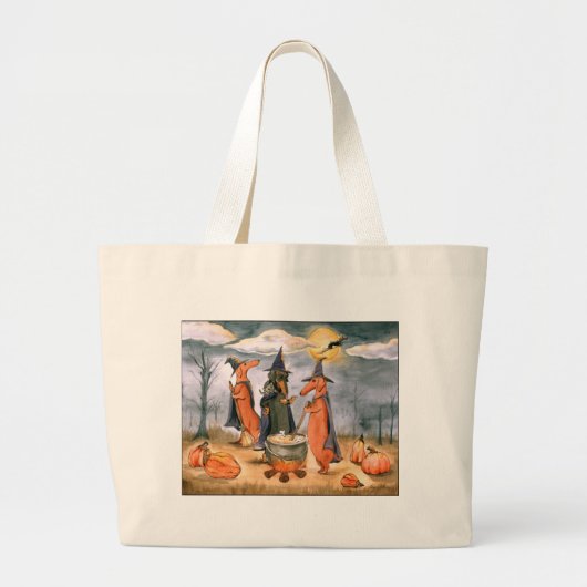 Grand Tote Bag Sorcières de teckel (Devant)