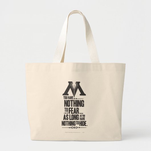 Grand Tote Bag Sortilège Harry Potter | Propagande du Ministère d (Devant)