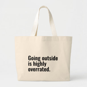 Grand Tote Bag Sortir est un texte Cool de base fortement suréval
