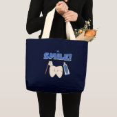 Grand Tote Bag SOURIRE - T-shirts et cadeaux de dent (Devant (produit))
