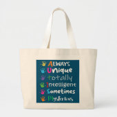 Grand Tote Bag Soutien sensibilisation sur l'autisme Autisme Enfa (Devant)