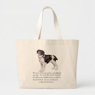 Grand Tote Bag Souvenir de Brittany - Chien mâle