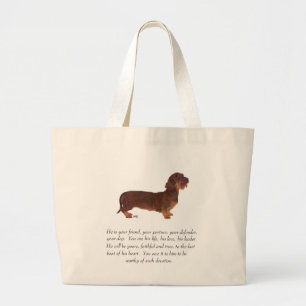 Grand Tote Bag Souvenir de teckel - Mâle