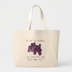 Grand Tote Bag Soyez gentil aux bactéries