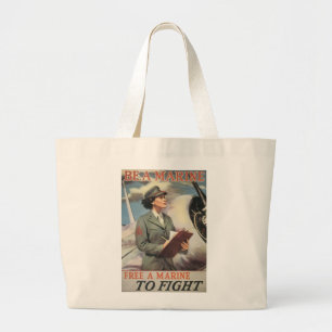 Grand Tote Bag Soyez un marin - Libérez un marin pour combattre