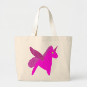 Grand Tote Bag Sparkly fuchsia unicorn glitter pegasus (Devant)