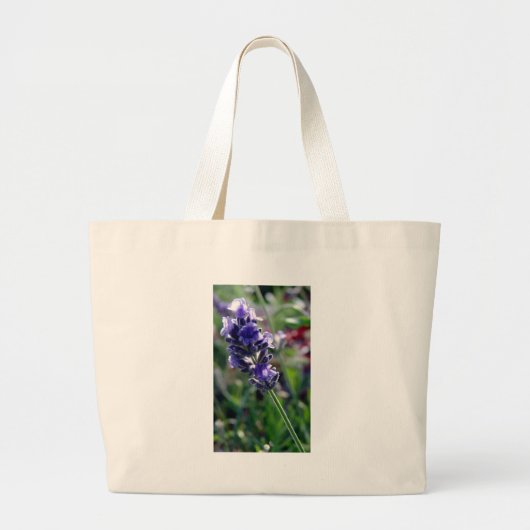 Grand Tote Bag Spike aux fleurs violettes (Devant)