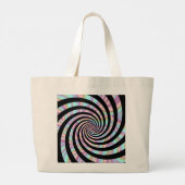 Grand Tote Bag Spirales multicolore - noir (Dos)