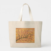 Grand Tote Bag Spring Melody: Plum Blossom & Bush Warbler (Dos)