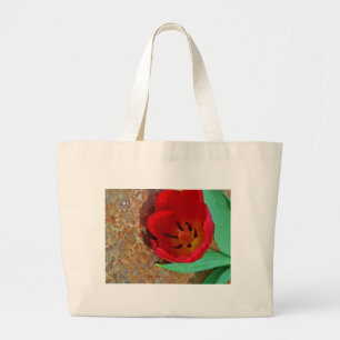 Grand Tote Bag Spring yellow and Red Tulip