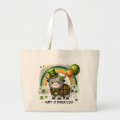 Grand Tote Bag St. Patrick’s Day Plaid Cow (Devant)
