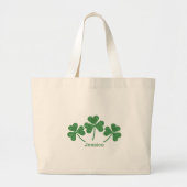 Grand Tote Bag St. Patrick's Day Green Vine Shamrock Irish Party (Devant)