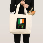 Grand Tote Bag St. Patrick's Day Retro Design avec le drapeau de (Devant (produit))