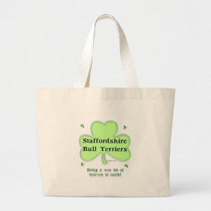 Grand Tote Bag Staffy Heaven; Staffordshire St. Patrick's day