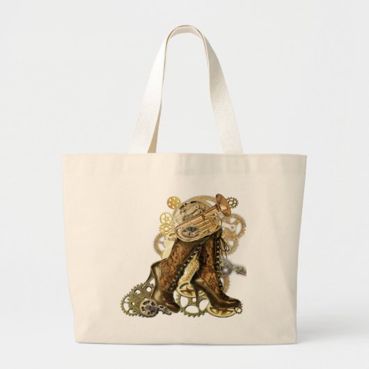 Grand Tote Bag Steampunk Sculptures Bridesservantes (Devant)