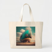 Grand Tote Bag Strange Whale (Devant)