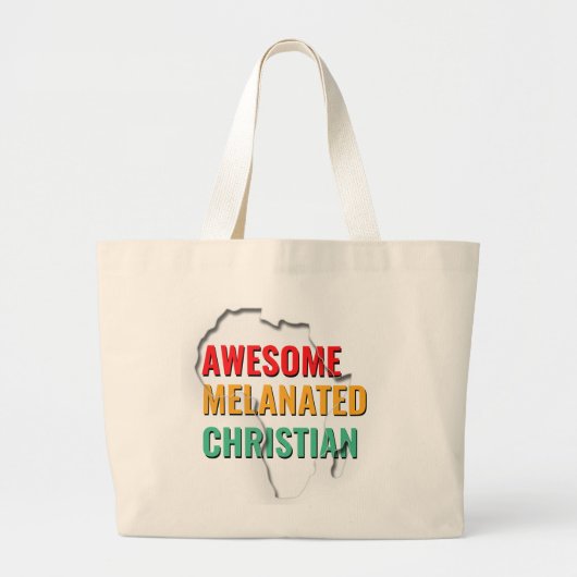 Grand Tote Bag Stylish Awesome Melané chrétien (Devant)