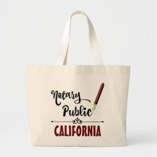 Grand Tote Bag Stylo d'encre publique Californie