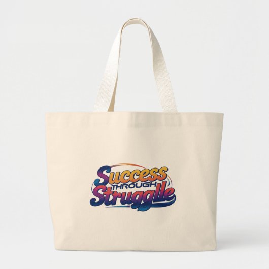 Grand Tote Bag succès grâce à la lutte (Devant)