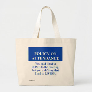 Grand Tote Bag Suivant la politique sur la participation des empl
