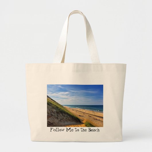 Grand Tote Bag Suivez-moi à l'extra large Fourre-tout de plage (Devant)