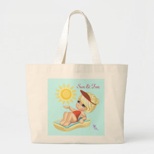 Grand Tote Bag Sun & Fun Jumbo Beach Fourre-tout