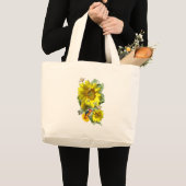 Grand Tote Bag Sunflower Party (Devant (produit))