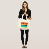 Grand Tote Bag Sunset de l'île (Devant (modèle))