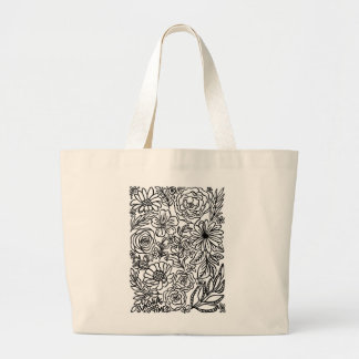 Grand Tote Bag Sunshine Good Times Flower Illustré Fourre-tout
