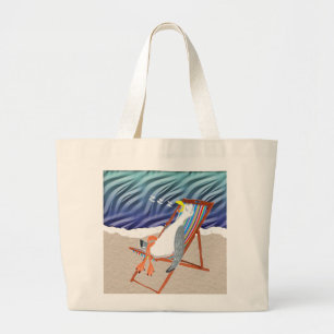 Grand Tote Bag Sur La Plage