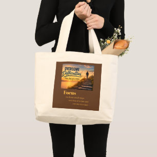Grand Tote Bag Surmonter les difficultés un jour à la fois