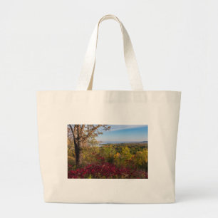 Grand Tote Bag surplombant le lac pepin depuis le parc d'état de