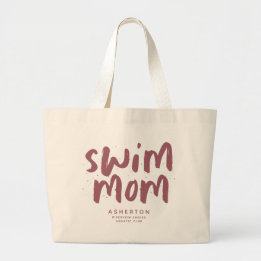 Grand Tote Bag Swim maman tendance mauve rose type personnalisé