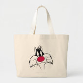Grand Tote Bag SYLVESTER™ visage nez rouge (Devant)